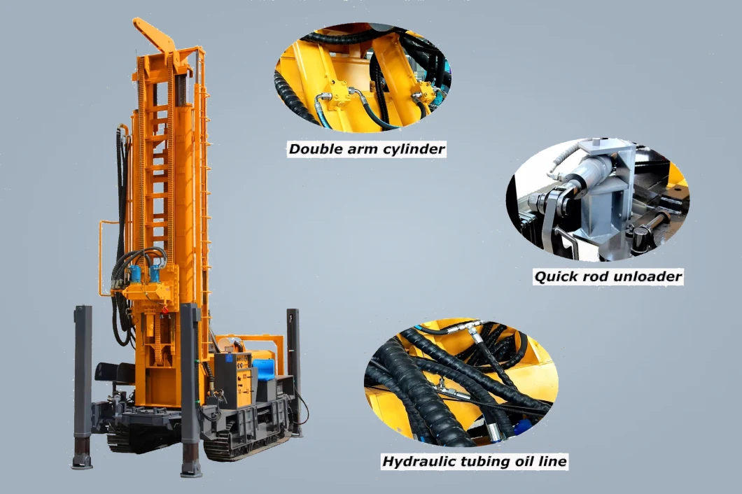 China Factory Price 100m 200m 300m 500m Deep Water Well Drilling Rig Pneumatic Drilling Machine for Sale