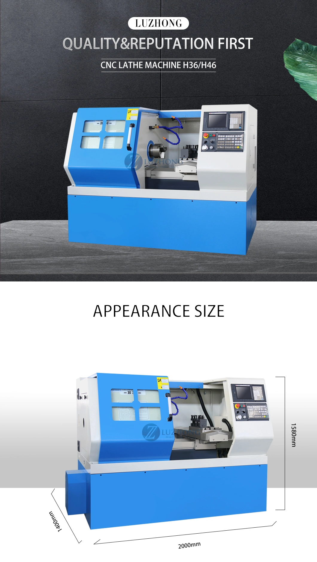 H36 Low cost Horizontal metal automatic Small CNC Lathe Machine