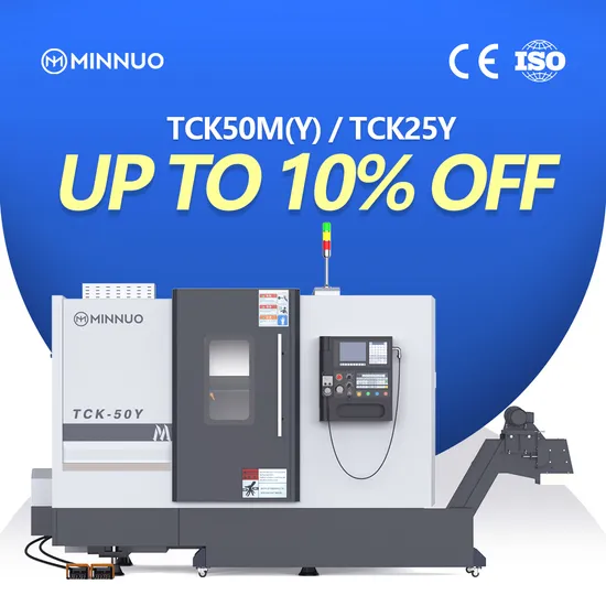 Tornio CNC per tornitura di metalli di precisione Tornio CNC a base piana orizzontale Tck50