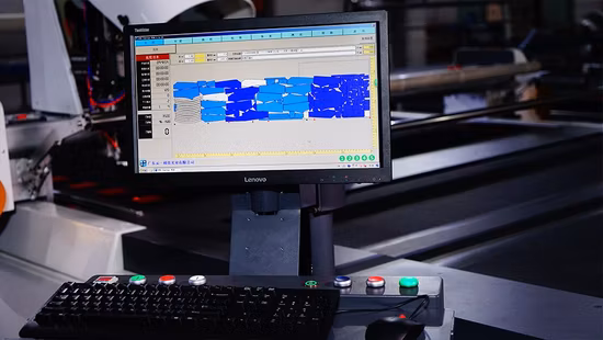 Speciale strato di tessuto rivestito in nylon impermeabile, macchina da taglio automatica a zigzag